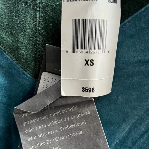 # 131 New PJK 100% Leather Color-Block Dress - Picture 8 of 8